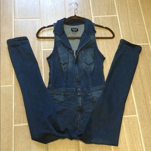 Bebe denim jumpsuit